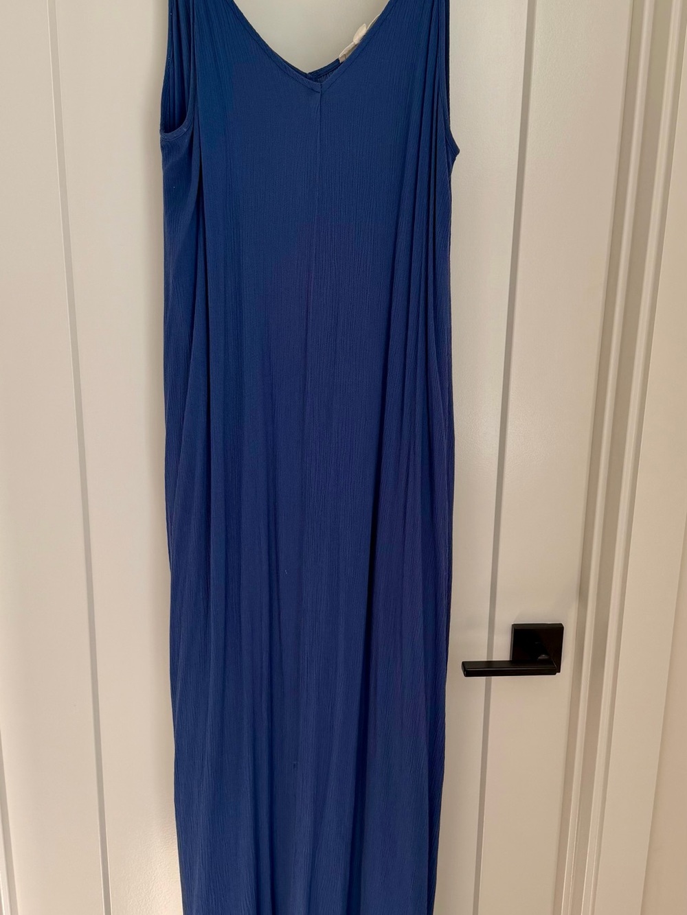 lovestitch Navy Blue Sleeveless V-Neck Maxi Dress